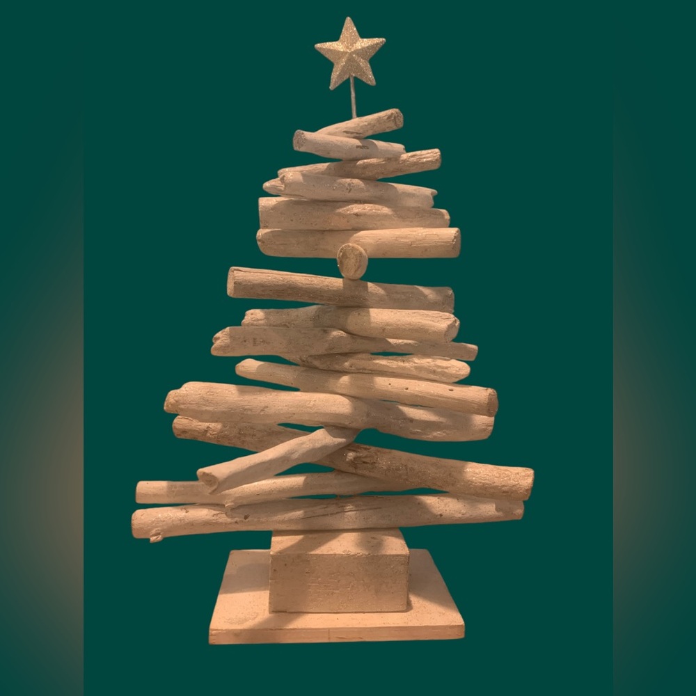 Hand Crafted Cream Driftwood Holiday Tree